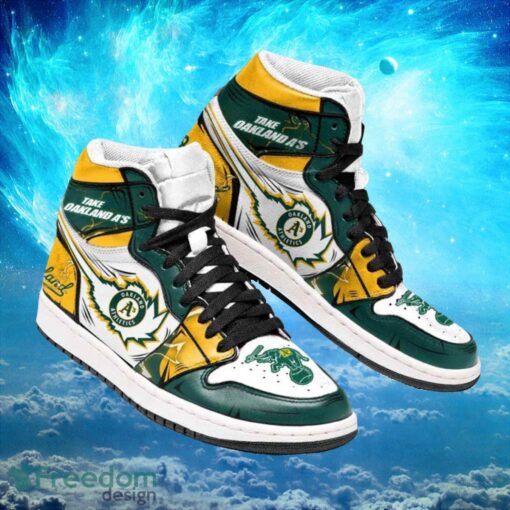 MLB Oakland Athletics Custom Timeless Air Jordan Hightop Shoes Product Photo 1