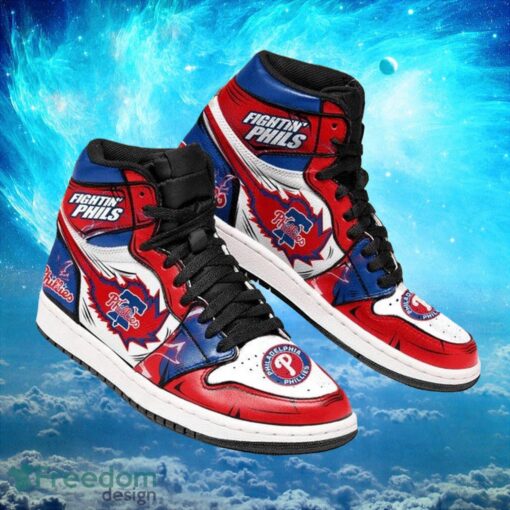 MLB Philadelphia Phillies Custom Iconic Air Jordan Hightop Shoes Product Photo 1