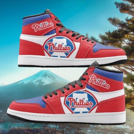 MLB Philadelphia Phillies Custom Simple Air Jordan Hightop Shoes Product Photo 1