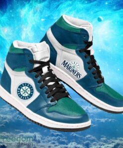 MLB Seattle Mariners Custom Iconic Air Jordan Hightop Shoes