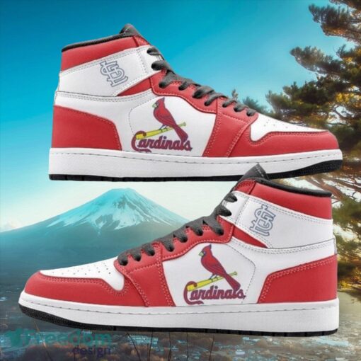 MLB St. Louis Cardinals Custom White Red Air Jordan Hightop Shoes Product Photo 1