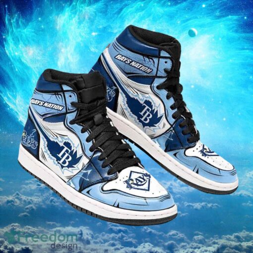 MLB Tampa Bay Rays Custom Classic Air Jordan Hightop Shoes Product Photo 1