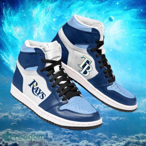 MLB Tampa Bay Rays Custom Iconic Air Jordan Hightop Shoes Product Photo 1