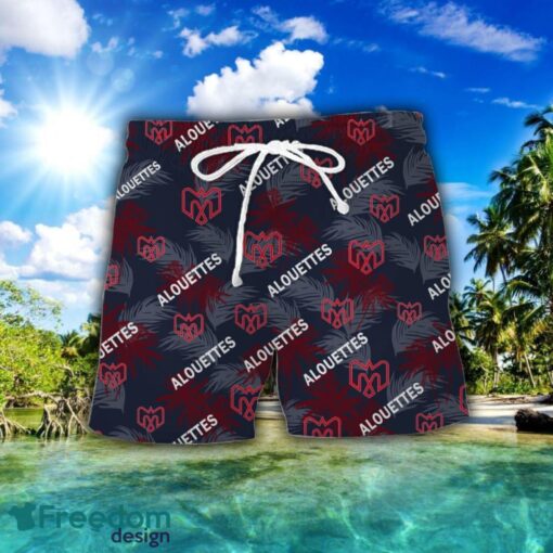 Montreal Alouettes 3D Hawaiian Shirt and Shorts Vinatge Tree Pattern Beach Shirt For Fans Product Photo 2