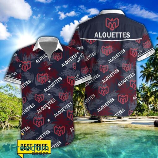 Montreal Alouettes 3D Hawaiian Shirt and Shorts Vinatge Tree Pattern Beach Shirt For Fans Product Photo 1