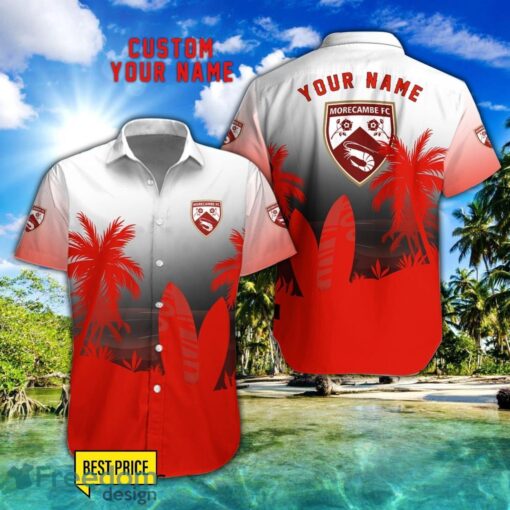 Morecambe F.C Combo Hawaiian Shirt And Shorts Surfboards Coconut Custom Name For Fans Product Photo 1