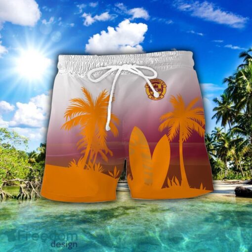 Motherwell F.C. Combo Hawaiian Shirt And Shorts Surfboards Coconut Custom Name For Fans Product Photo 2