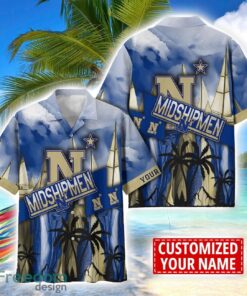 Navy Midshipmen Hawaii Shirt Custom Name Sports Team Beach Shirt