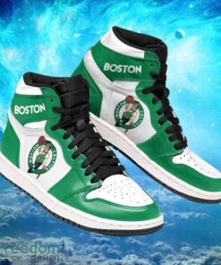 NBA Boston Celtics Green White Custom Air Jordan Hightop Shoes