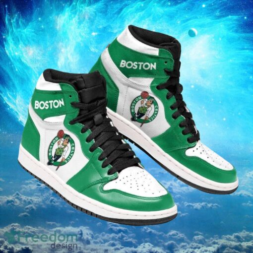 NBA Boston Celtics Green White Custom Air Jordan Hightop Shoes Product Photo 1