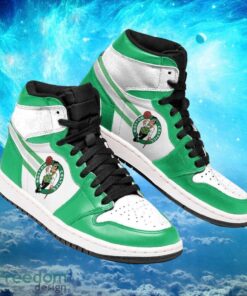 NBA Boston Celtics Green White Custom Classic Air Jordan Hightop Shoes