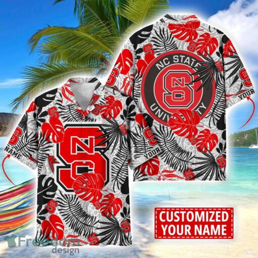 NC State Wolfpack Aloha Hawaiian Shirt Custom Name Summer Gift Holiday Team Shirt Product Photo 1