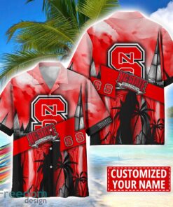 NC State Wolfpack Hawaii Shirt Custom Name Sports Team Beach Shirt