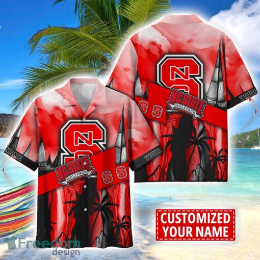 NC State Wolfpack Hawaii Shirt Custom Name Sports Team Beach Shirt Product Photo 1