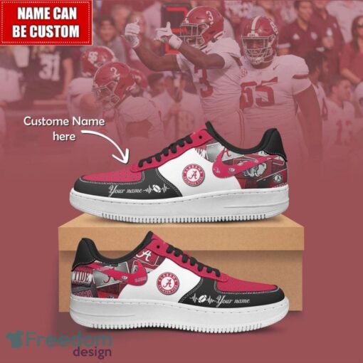 NCAA Alabama Crimson Tide Air Force Sneakers AF1 Personalized Name Special Gift Product Photo 1