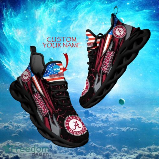 NCAA Alabama Crimson Tide Design For Fans Loves Custom Your Name Max Soul Shoes Product Photo 1