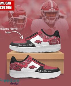 NCAA Arkansas Razorbacks Air Force Sneakers AF1 Personalized Name Special Gift