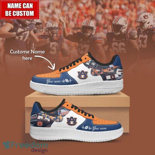 NCAA Auburn Tigers Air Force Sneakers AF1 Personalized Name Special Gift Product Photo 1