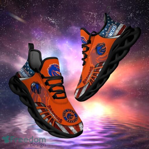 NCAA Boise State Broncos Design Logo & America Flag Gift For Fans Max Shoes Product Photo 1