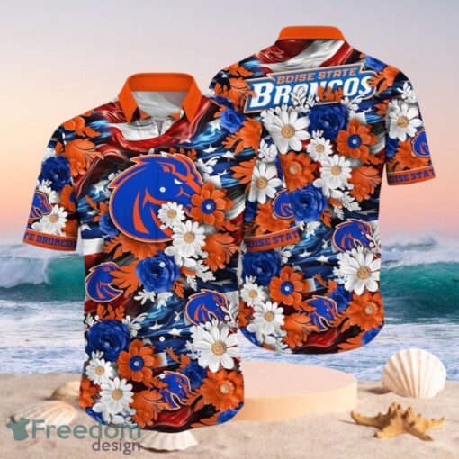 NCAA Boise State Broncos Design Logo Gift For Fan Independence Day Hawaii Shirt Full Over Print Product Photo 1