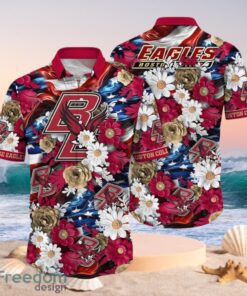 NCAA Boston College Eagles Design Logo Gift For Fan Independence Day Hawaii Shirt Full Over Print