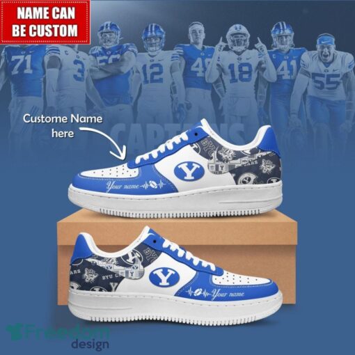 NCAA BYU Cougars Air Force Sneakers AF1 Personalized Name Special Gift Product Photo 1