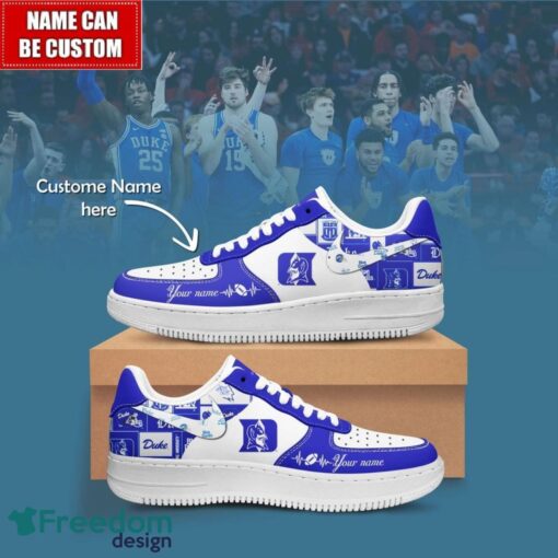 NCAA Duke Blue Devils Air Force Sneakers AF1 Personalized Name Special Gift Product Photo 1