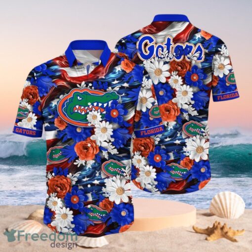 NCAA Florida Gators Design Logo Gift For Fan Independence Day Hawaii Shirt Full Over Print Product Photo 1