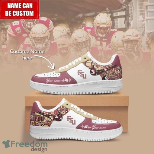 NCAA Florida State Seminoles Air Force Sneakers AF1 Personalized Name Special Gift Product Photo 1