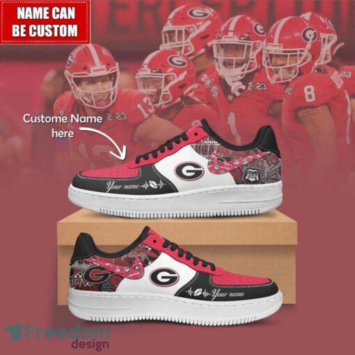 NCAA Georgia Bulldogs Air Force Sneakers AF1 Personalized Name Special Gift Product Photo 1