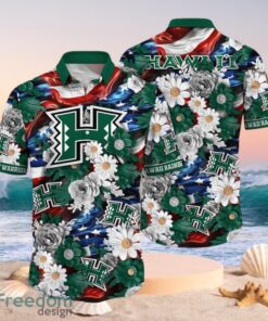 NCAA Hawaii Rainbow Warriors Design Logo Gift For Fan Independence Day Hawaii Shirt Full Over Print