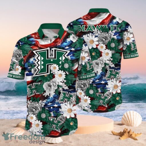 NCAA Hawaii Rainbow Warriors Design Logo Gift For Fan Independence Day Hawaii Shirt Full Over Print Product Photo 1