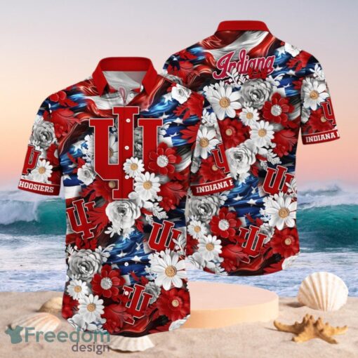 NCAA Indiana Hoosiers Design Logo Gift For Fan Independence Day Hawaii Shirt Full Over Print Product Photo 1