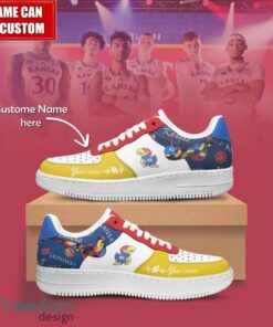 NCAA Kansas Jayhawks Air Force Sneakers AF1 Personalized Name Special Gift