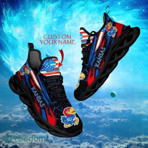 NCAA Kansas Jayhawks Design For Fans Loves Custom Your Name Max Soul Shoes Product Photo 1