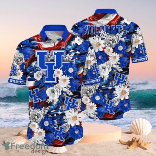 NCAA Kentucky Wildcats Design Logo Gift For Fan Independence Day Hawaii Shirt Full Over Print Product Photo 1