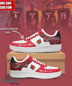 NCAA Louisville Cardinals Air Force Sneakers AF1 Personalized Name Special Gift