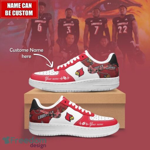 NCAA Louisville Cardinals Air Force Sneakers AF1 Personalized Name Special Gift Product Photo 1