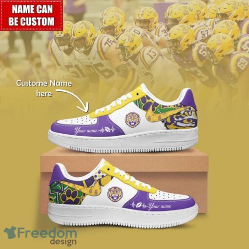 NCAA LSU Tigers Air Force Sneakers AF1 Personalized Name Special Gift Product Photo 1