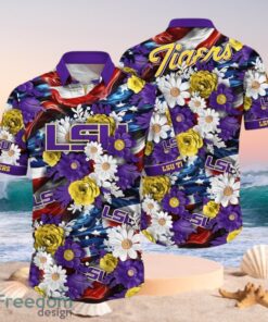 NCAA LSU TIGERS Design Logo Gift For Fan Independence Day Hawaii Shirt Full Over Print