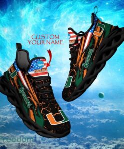 NCAA Miami Hurricanes Design For Fans Loves Custom Your Name Max Soul Shoes