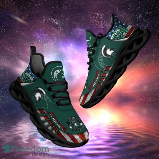 NCAA Michigan State Spartans Design Logo & America Flag Gift For Fans Max Shoes Product Photo 1