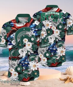 NCAA Michigan State Spartans Design Logo Gift For Fan Independence Day Hawaii Shirt Full Over Print