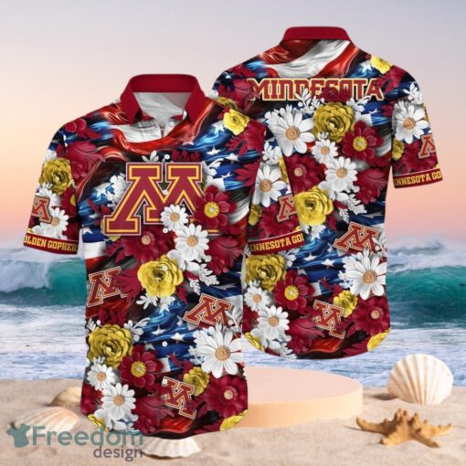 NCAA Minnesota Golden Gophers Design Logo Gift For Fan Independence Day Hawaii Shirt Full Over Print Product Photo 1