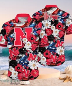 NCAA Nebraska Cornhuskers Design Logo Gift For Fan Independence Day Hawaii Shirt Full Over Print