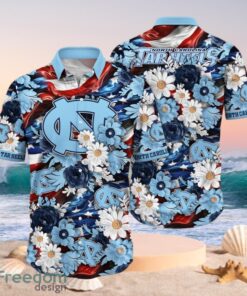 NCAA North Carolina Tar Heels Design Logo Gift For Fan Independence Day Hawaii Shirt Full Over Print