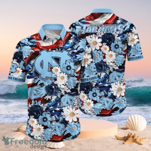 NCAA North Carolina Tar Heels Design Logo Gift For Fan Independence Day Hawaii Shirt Full Over Print Product Photo 1