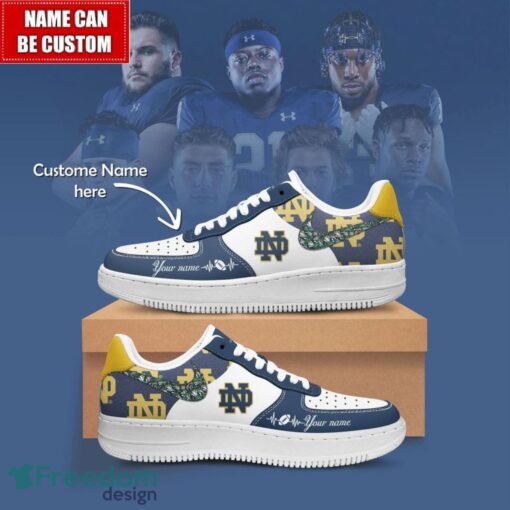 NCAA Notre Dame Fighting Irish Air Force Sneakers AF1 Personalized Name Special Gift Product Photo 1