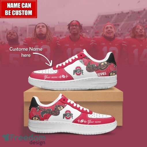 NCAA Ohio State Buckeyes Air Force Sneakers AF1 Personalized Name Special Gift Product Photo 1