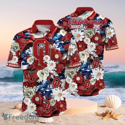 NCAA Oklahoma Sooners Design Logo Gift For Fan Independence Day Hawaii Shirt Full Over Print Product Photo 1